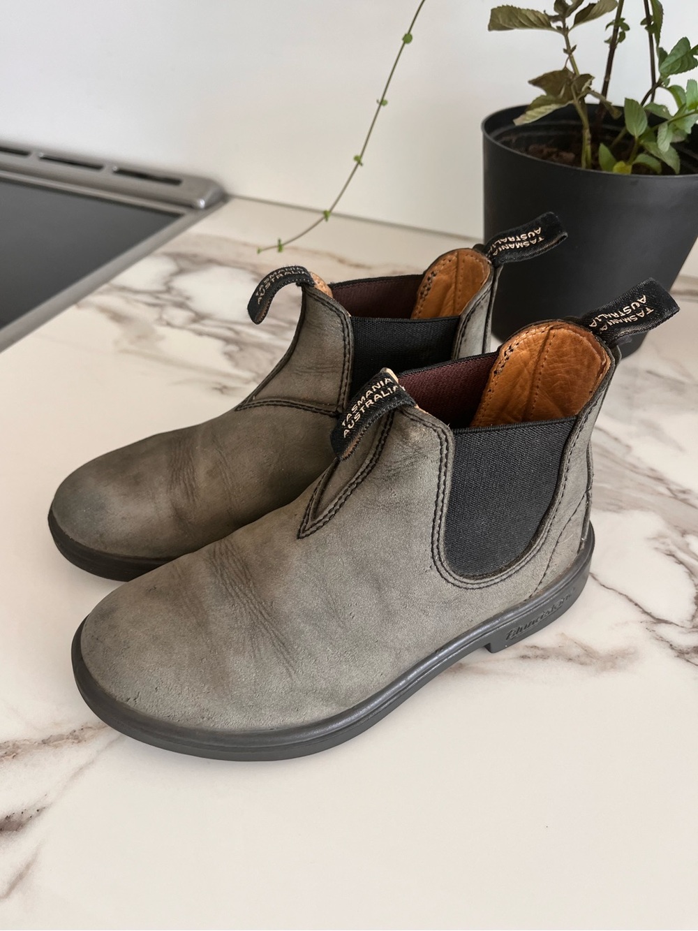 Blundstone Kids Gray Chelsea Boots